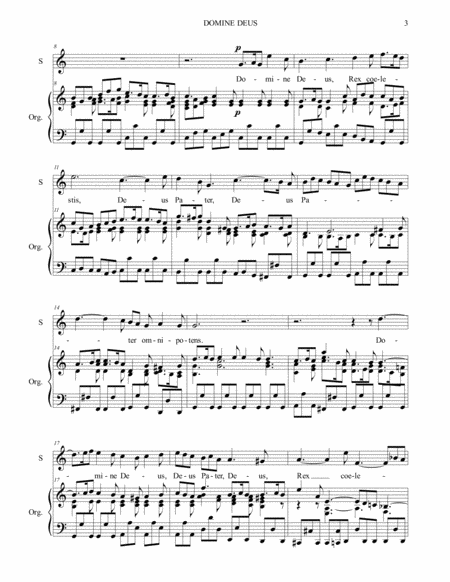 DOMINE DEUS, REX COELESTIS - From "Gloria - RV 589 - Vivaldi" - For Soprano and Piano/Organ image number null