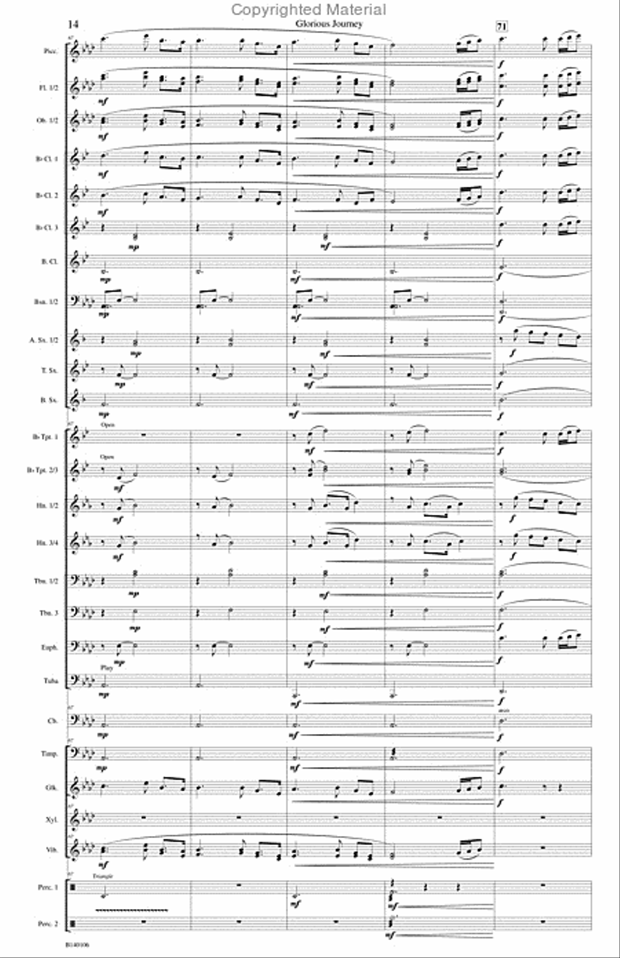 Glorious Journey Concert Band scores gallery preview page 17