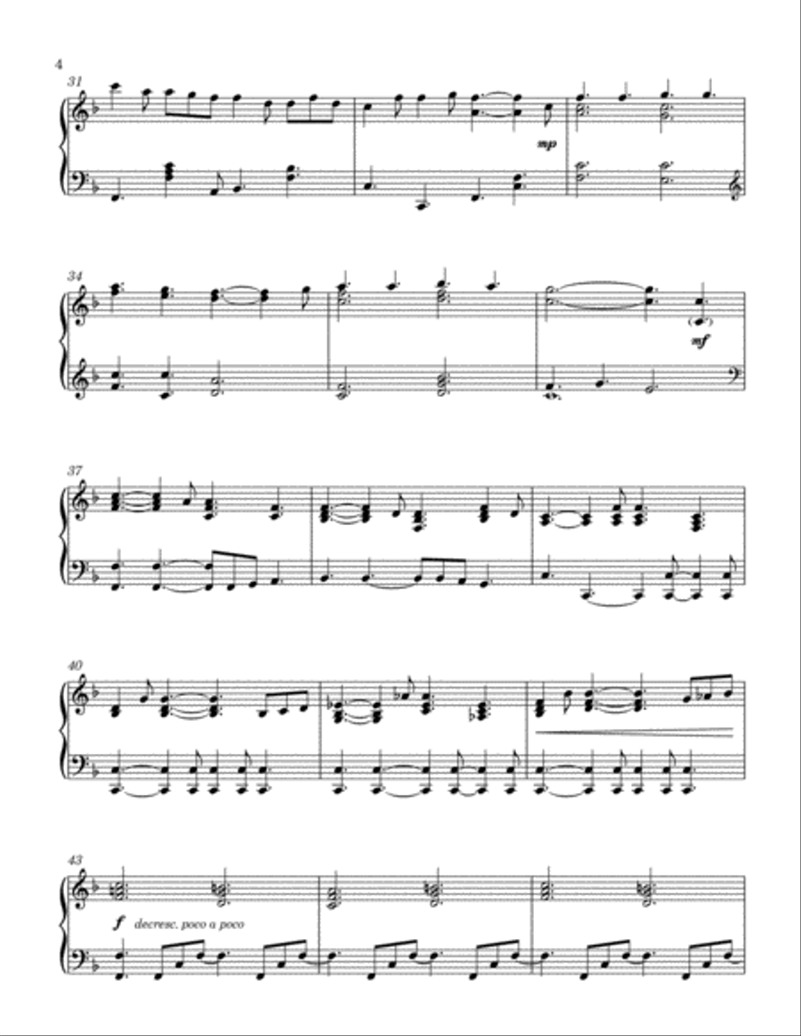 Celtic Fantasy on Azmon (O For a Thousand Tongues to Sing) Piano Solo scores gallery preview page 4