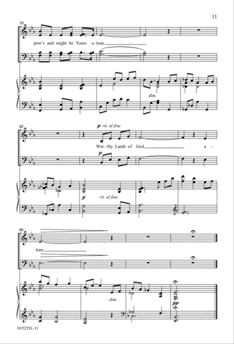 The Only Lamb 4-Part scores gallery preview page 11