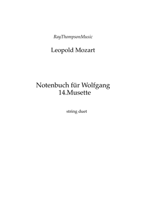 Book cover for Mozart (Leopold): Notenbuch für Wolfgang (Notebook for Wolfgang) (No.14 Musette) — string duet