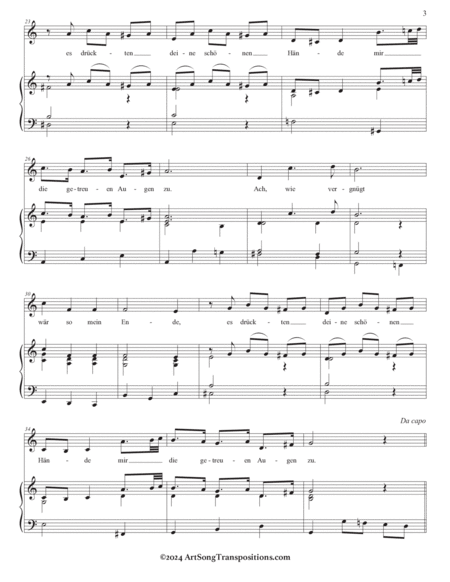 STÖLZEL: Bist du bei mir (transposed to C major and B major)