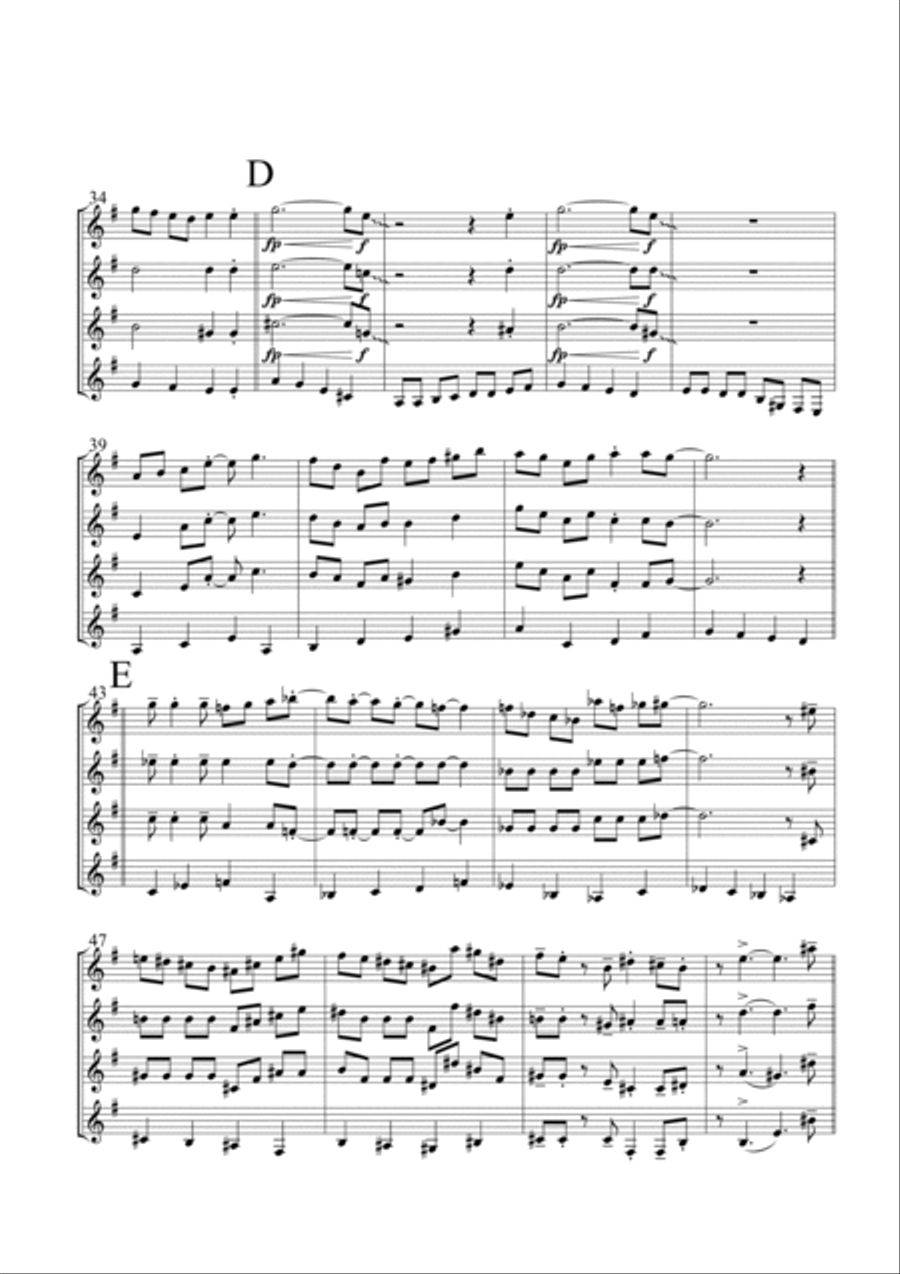 Four Brothers Four Brothers Woodwind Quartet scores gallery preview page 4