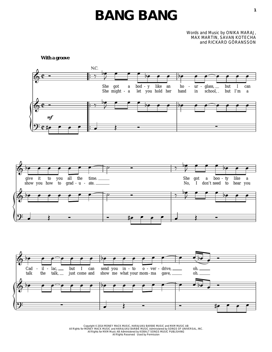 Bang Bang Acoustic Guitar scores gallery preview page 1