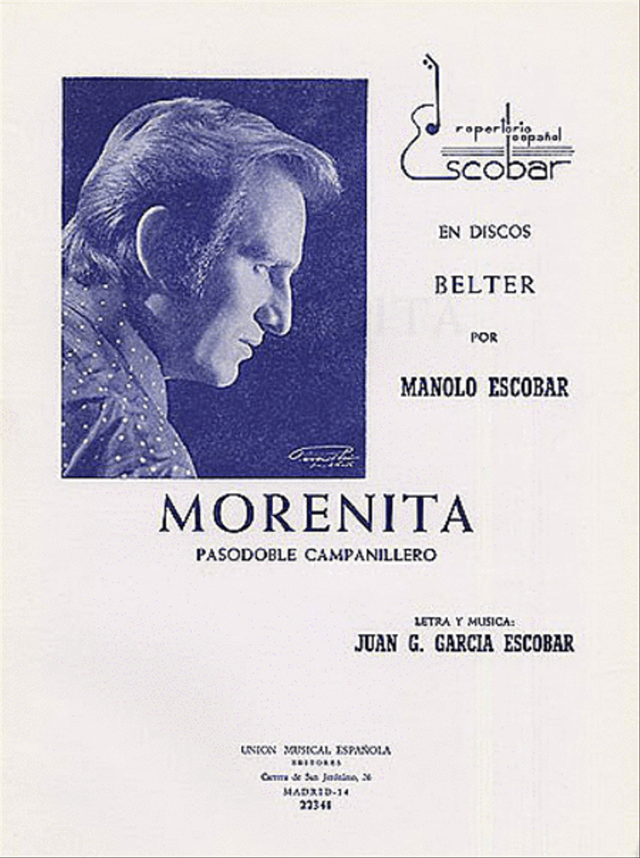 Juan G. Garcia Escobar: Morenita (Pasodoble Campanillero) Voice scores gallery preview page 1