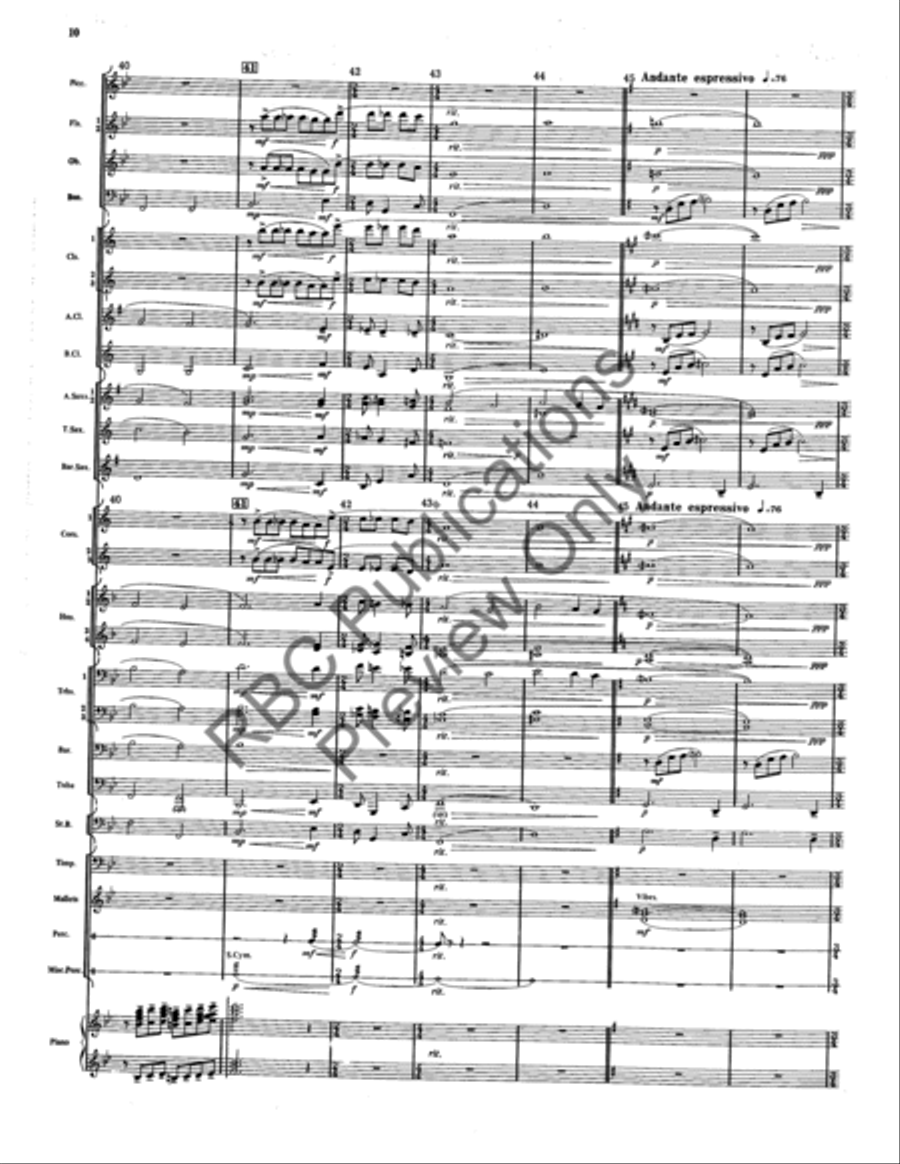 Concertante For Piano And Band Concert Band scores gallery preview page 11