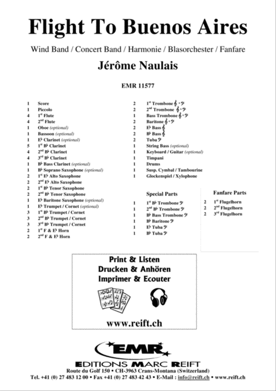 Flight To Buenos Aires Concert Band scores gallery preview page 2