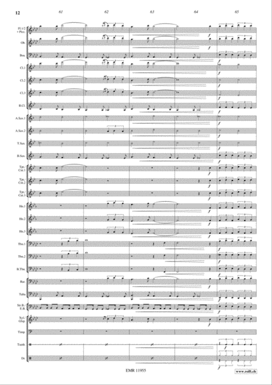 On Her Majesty's Secret Service Concert Band scores gallery preview page 13