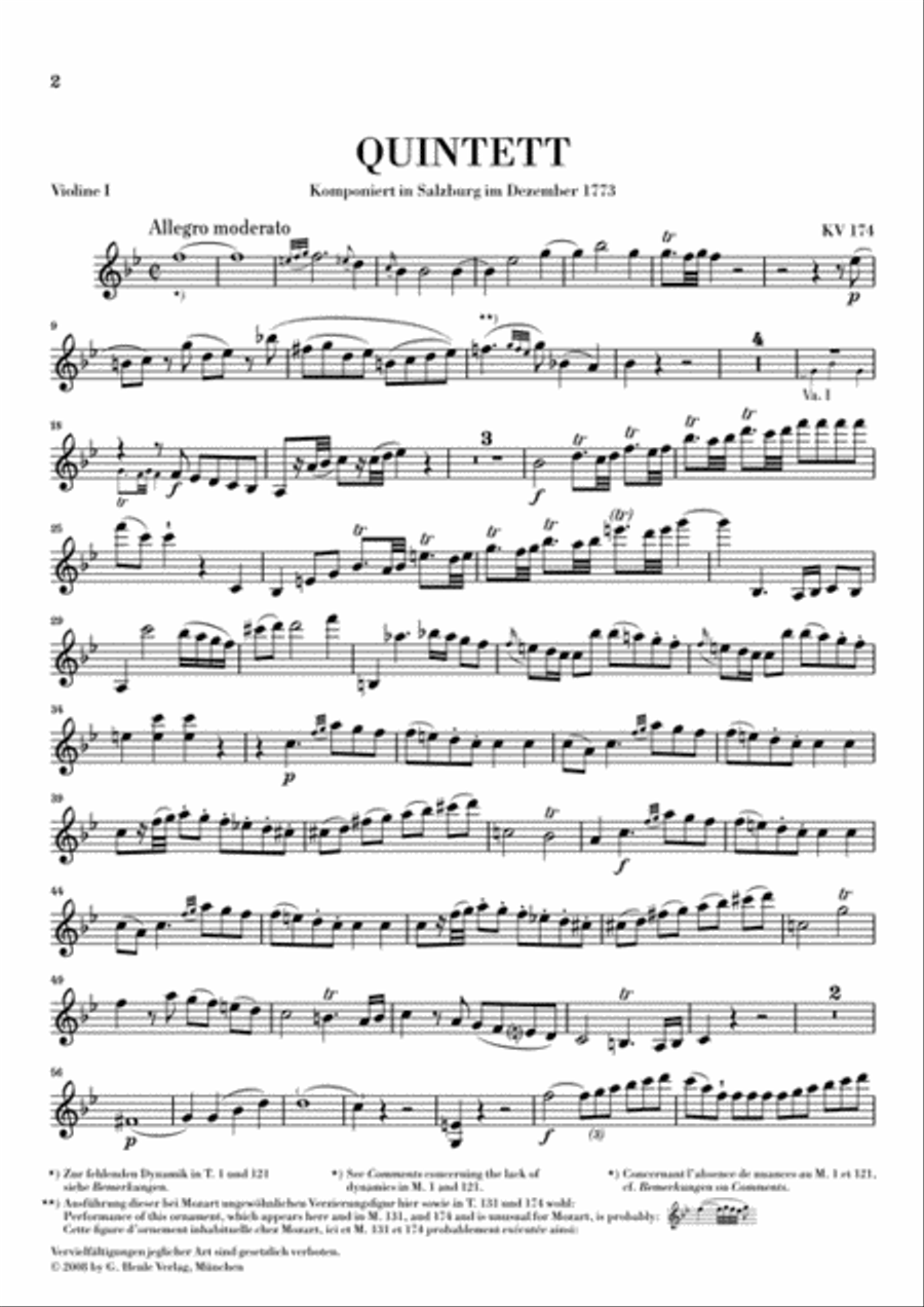 String Quintets – Volume I String Quintet scores gallery preview page 2