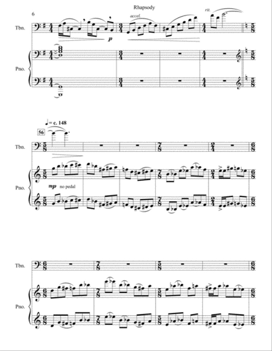 Rhapsody for Trombone and Piano image number null