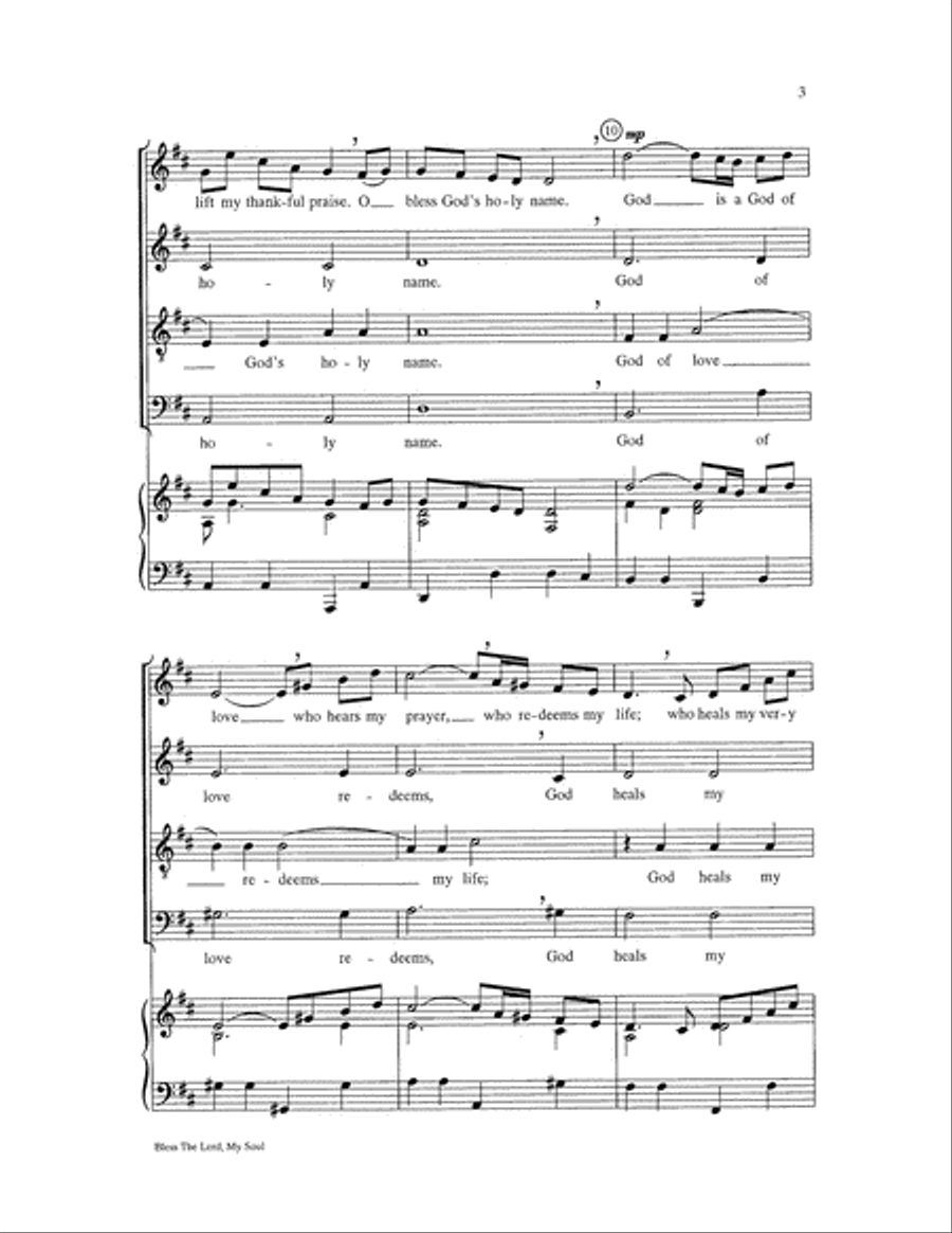 Bless the Lord, My Soul 4-Part scores gallery preview page 3
