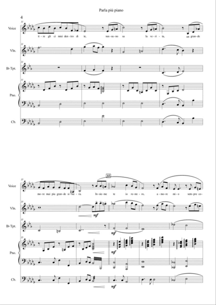 Parla Piu Piano Double Bass scores gallery preview page 4