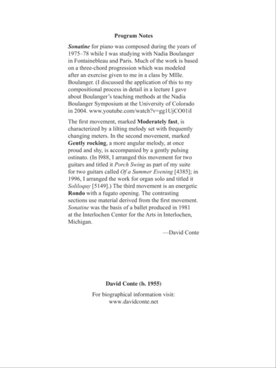 Sonatine Piano Solo scores gallery preview page 1