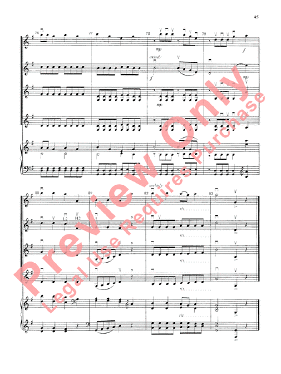 Highland/Etling Violin Quartet Series: Book 3 Small Ensemble scores gallery preview page 46