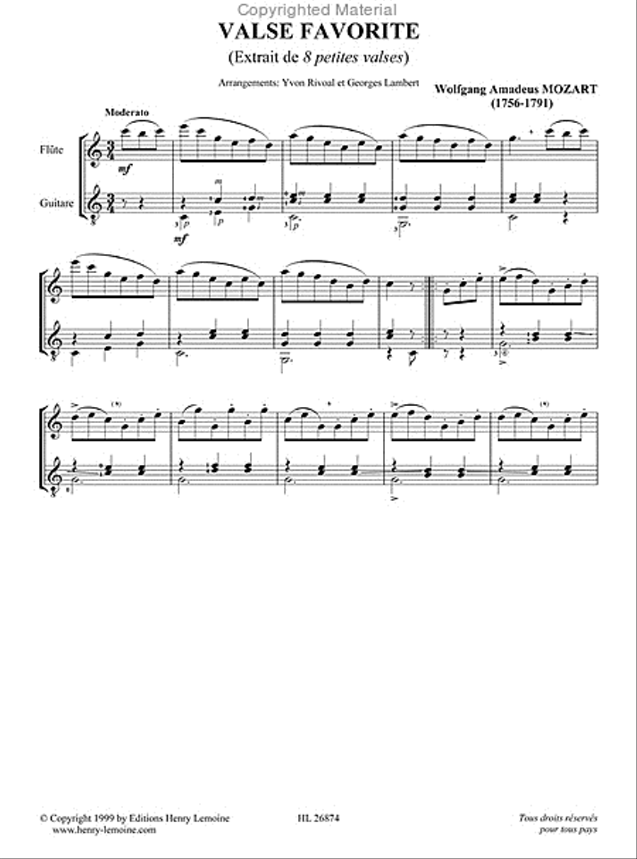 Petites Valses (8) Flute scores gallery preview page 7