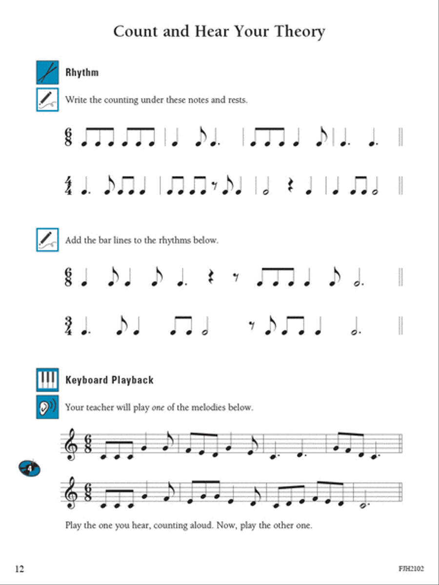 Write, Play, and Hear Your Theory Every Day, Book 4 Piano Method scores gallery preview page 4