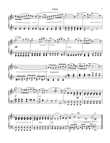 Adagio BWV 974 from Concerto in D Minor after Marcello for easy piano solo (3/2 time signature) image number null