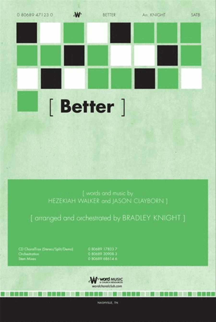 Better - CD ChoralTrax