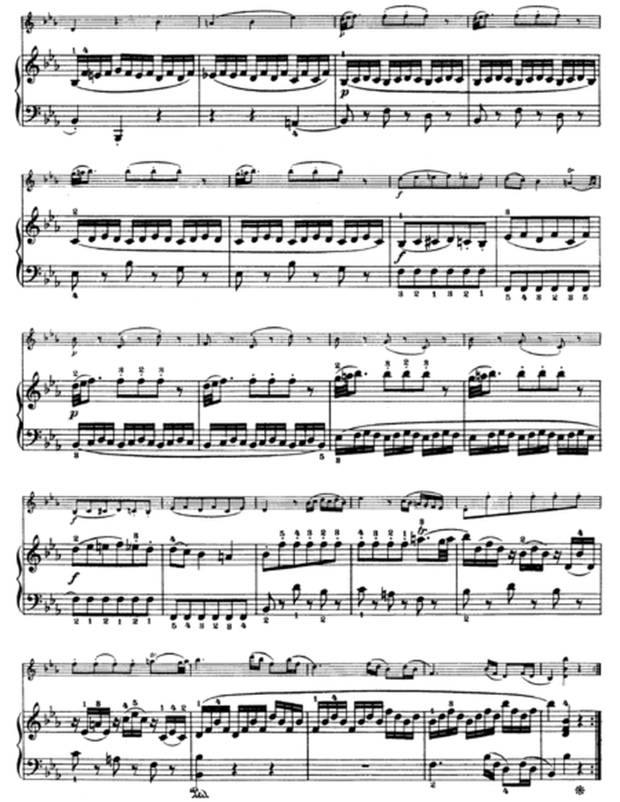 Mozart—Violin Sonata No. 19 in Eb major K. 302  for violin and piano