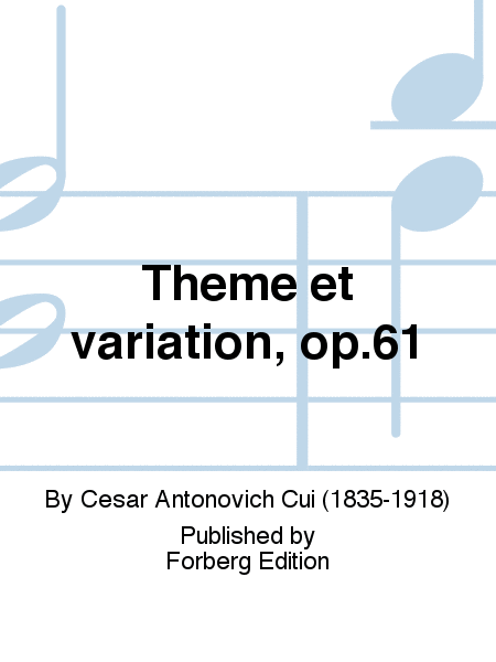 Theme et variation, op.61