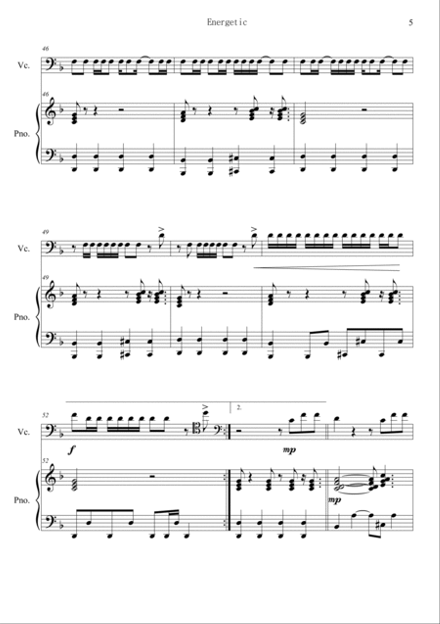 Energetic Piano scores gallery preview page 5