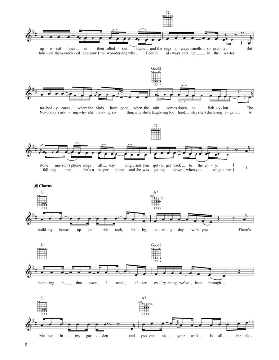 You And Me On The Rock (feat. Lucius) Acoustic Guitar scores gallery preview page 2