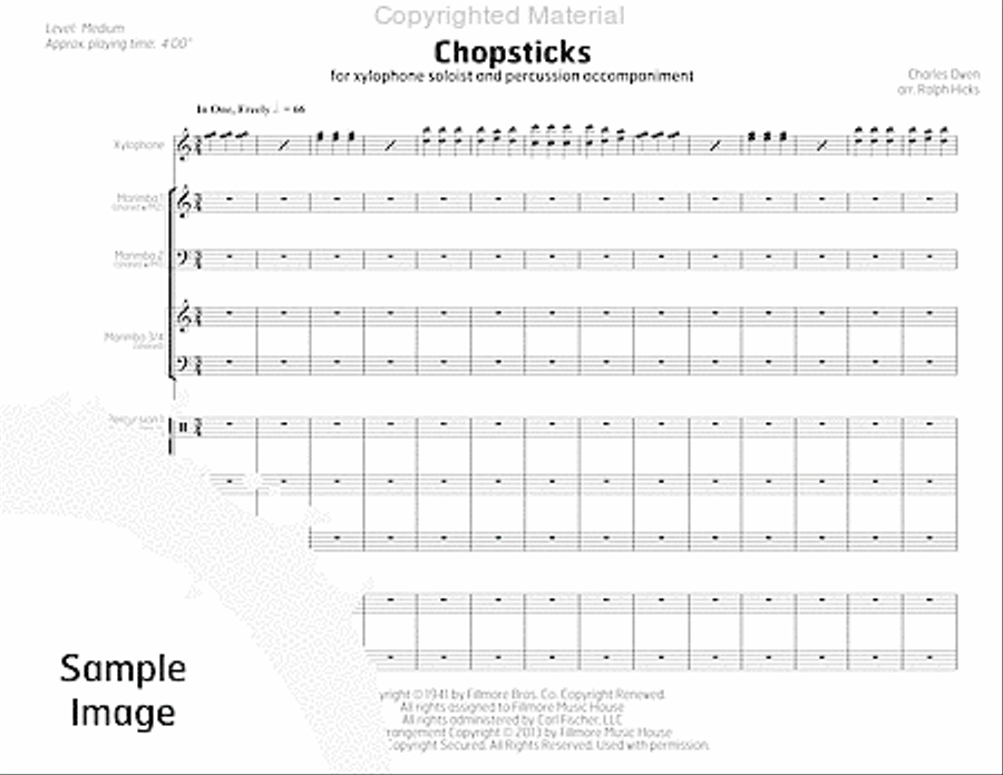 Chopsticks Percussion Ensemble scores gallery preview page 6