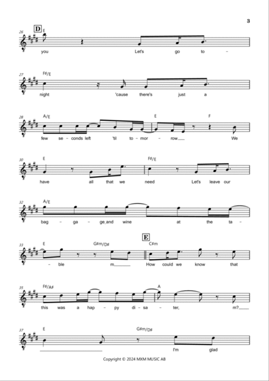 Imperfect For You Piano scores gallery preview page 3