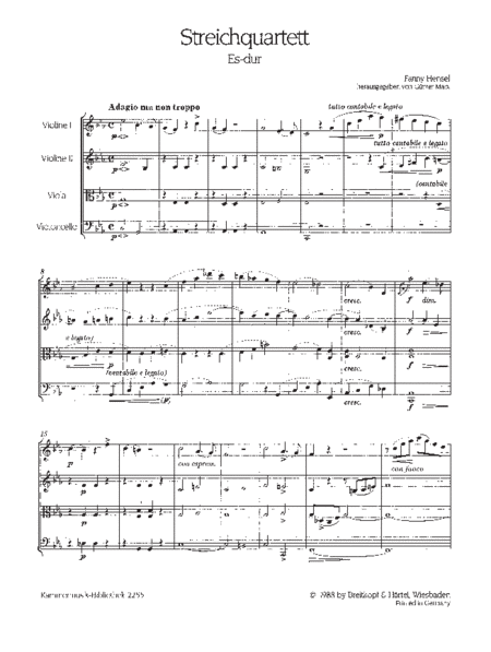 String Quartet in E flat major