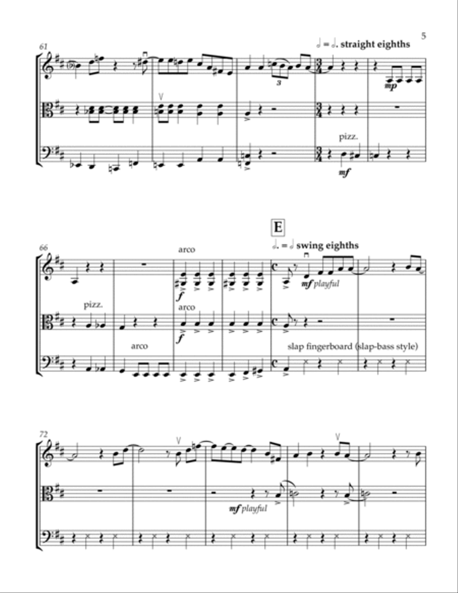 Crazy Little Thing Called Love String Trio scores gallery preview page 6