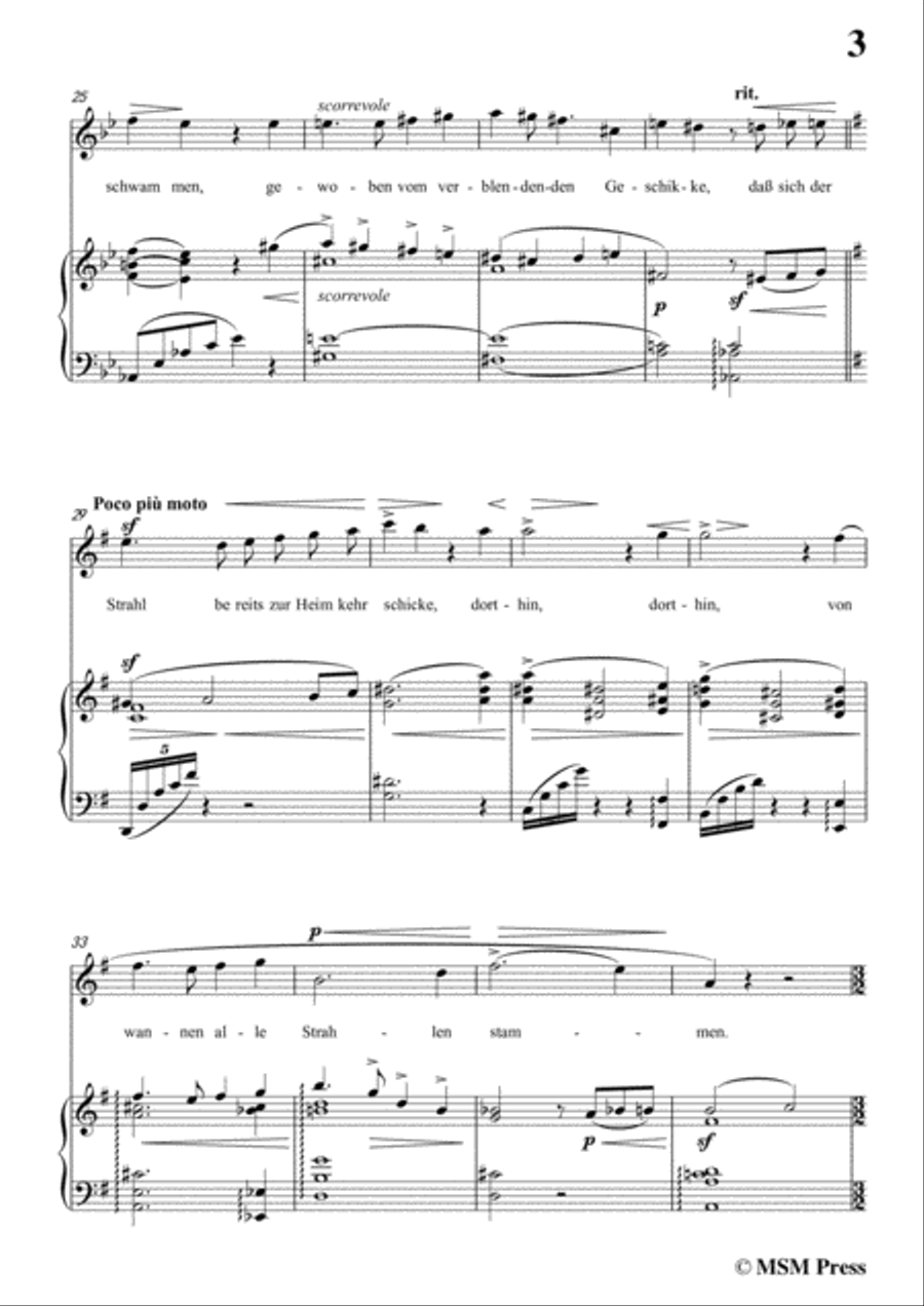 Mahler-Nun seh' ich wohl,warum so dunkle Flammen(Kindertotenlieder Nr. 2) in g minor,for Voice and P Voice scores gallery preview page 5
