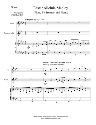 EASTER ALLELUIA MEDLEY (Trio – Flute, Bb Trumpet/Piano) Score and Parts