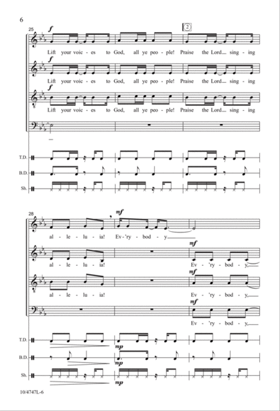 African Psalm 4-Part scores gallery preview page 6
