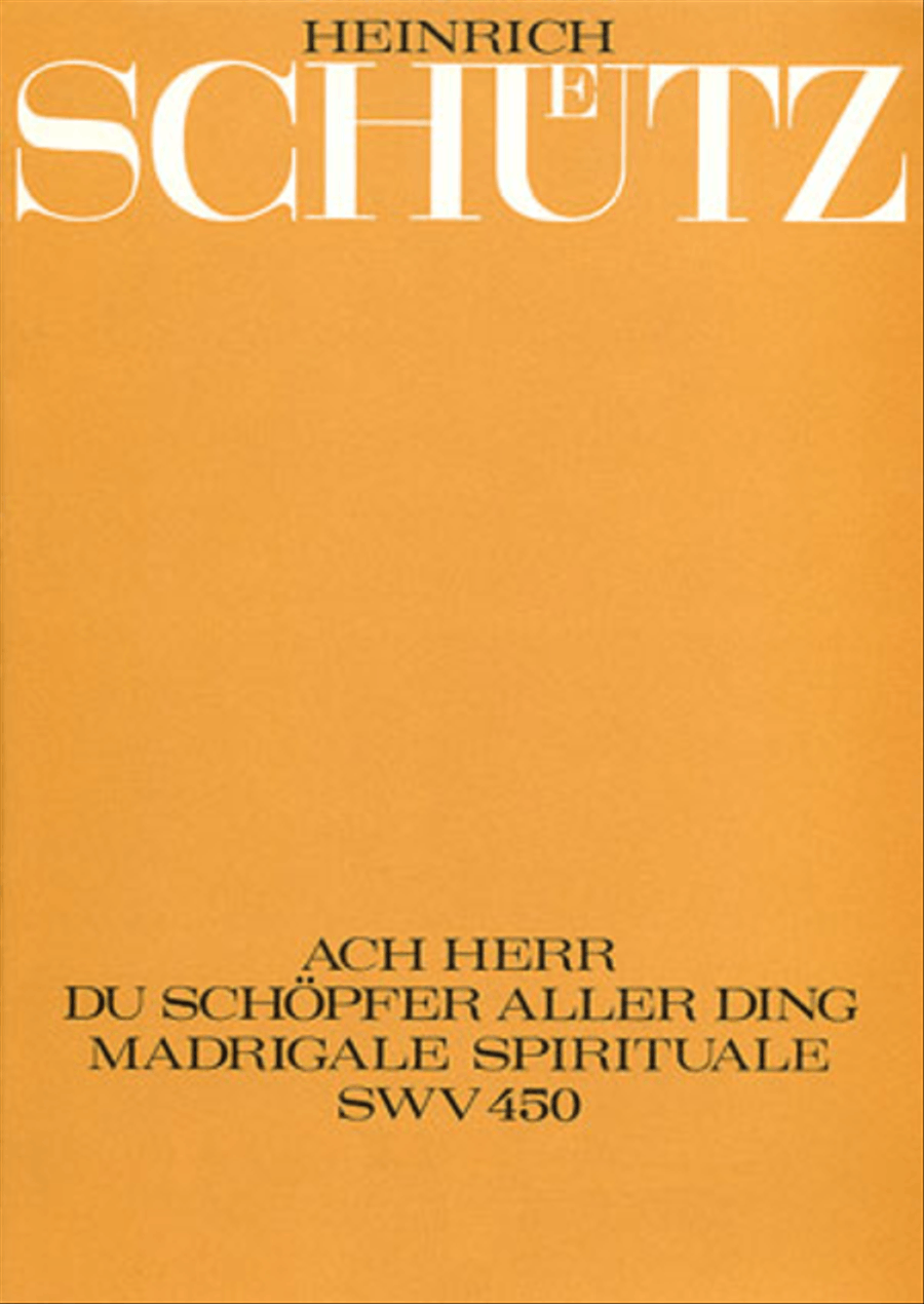 Oh Lord, Creator of all thing (Ach Herr, du Schopfer aller Ding)