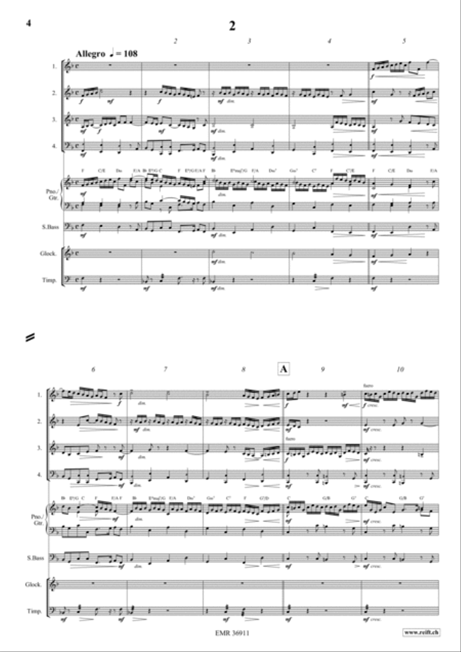 Trumpet Voluntary Woodwind Quartet scores gallery preview page 3