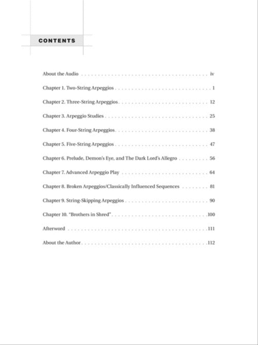 Guitar Sweep Picking & Arpeggios Guitar Tablature scores gallery preview page 2