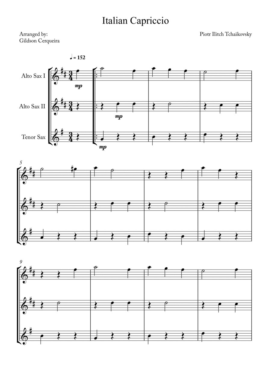 Capriccio Italiano Woodwind Trio scores gallery preview page 1