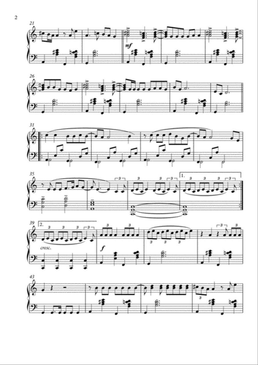 No Tears Left To Cry Piano Solo scores gallery preview page 2