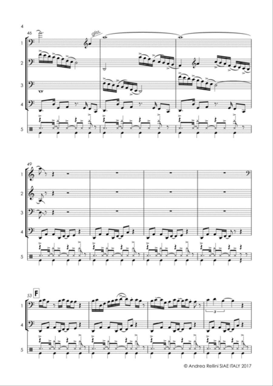 DIS-CRIMINE HOUSE (DISCRIMINE HOUSE) 4-5 CELLOS String Quartet scores gallery preview page 5