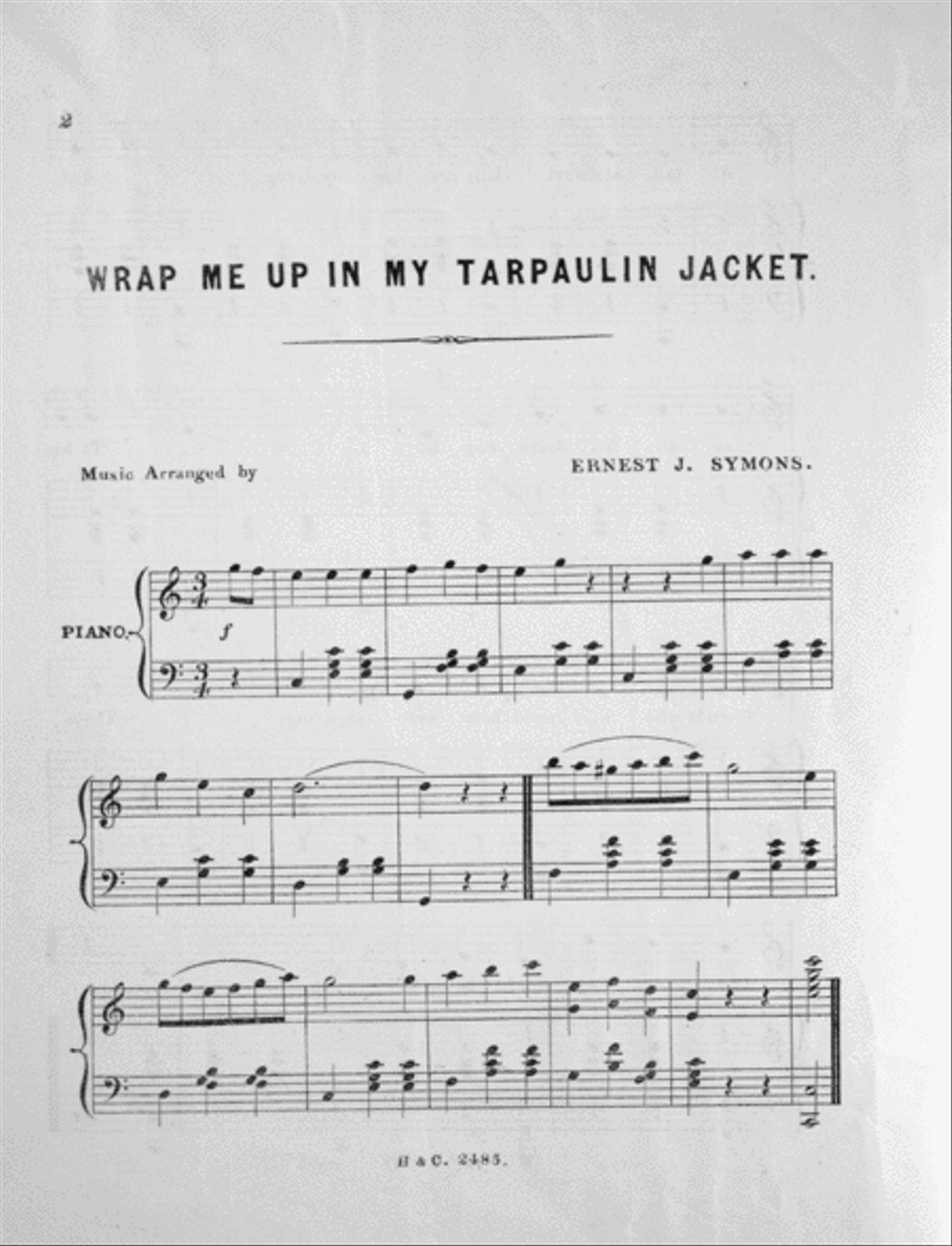 Wrap Me Up in My Tarpaulin Jacket With Banjo Accompaniment Voice scores gallery preview page 3