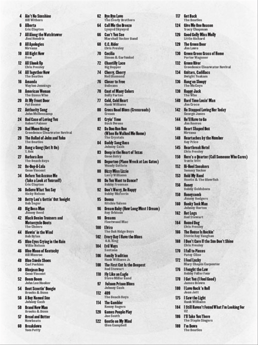 Three Chord Songs Fake Book Piano scores gallery preview page 3