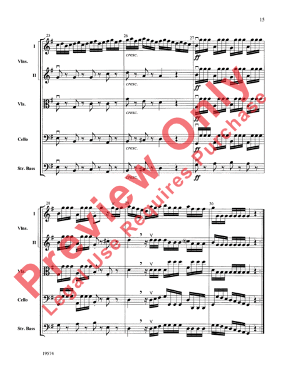 Selections from Don Quixote Suite String Orchestra scores gallery preview page 16