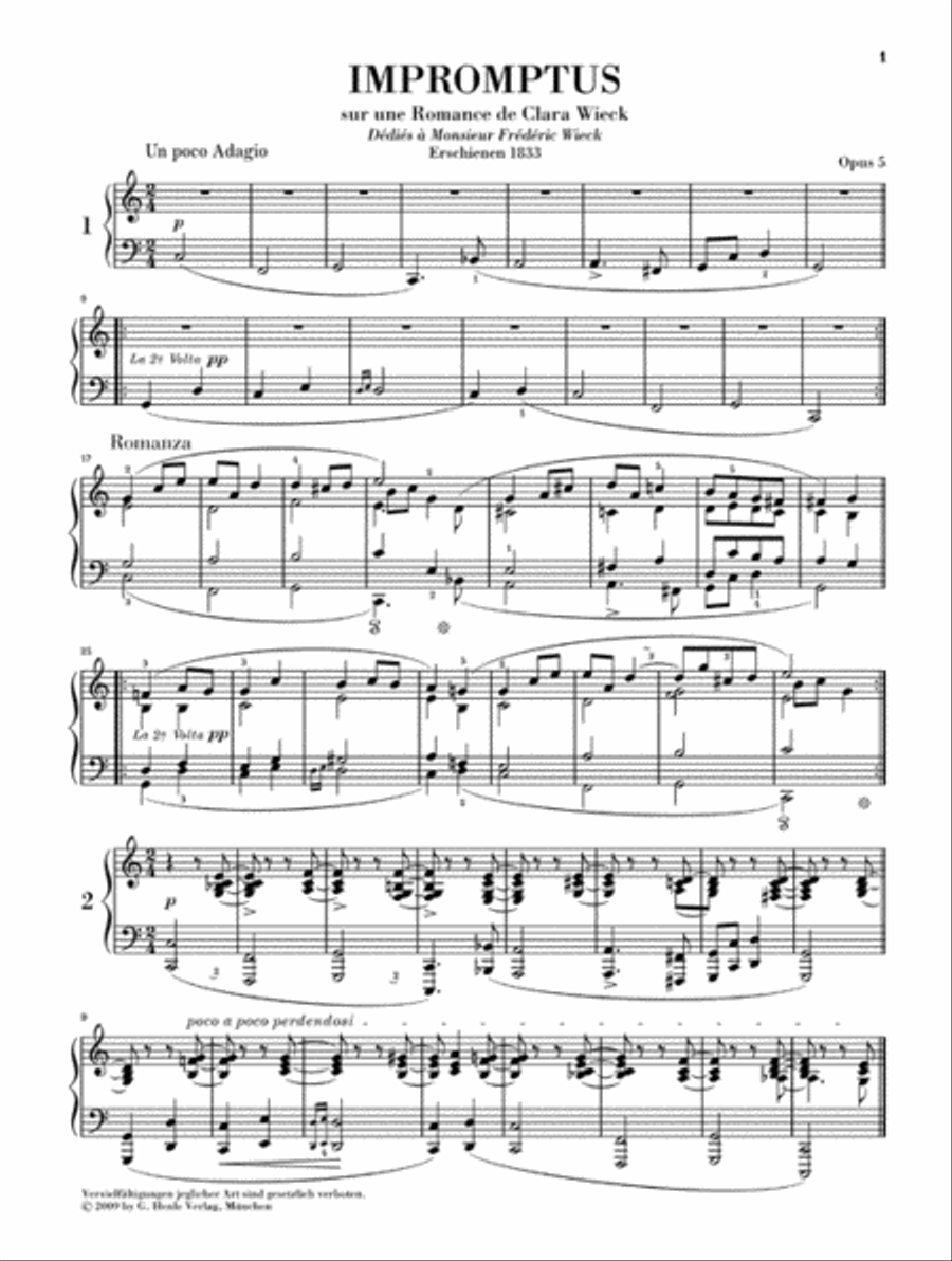 Impromptus, Op. 5 (Versions 1833 and 1850) Piano Solo scores gallery preview page 2