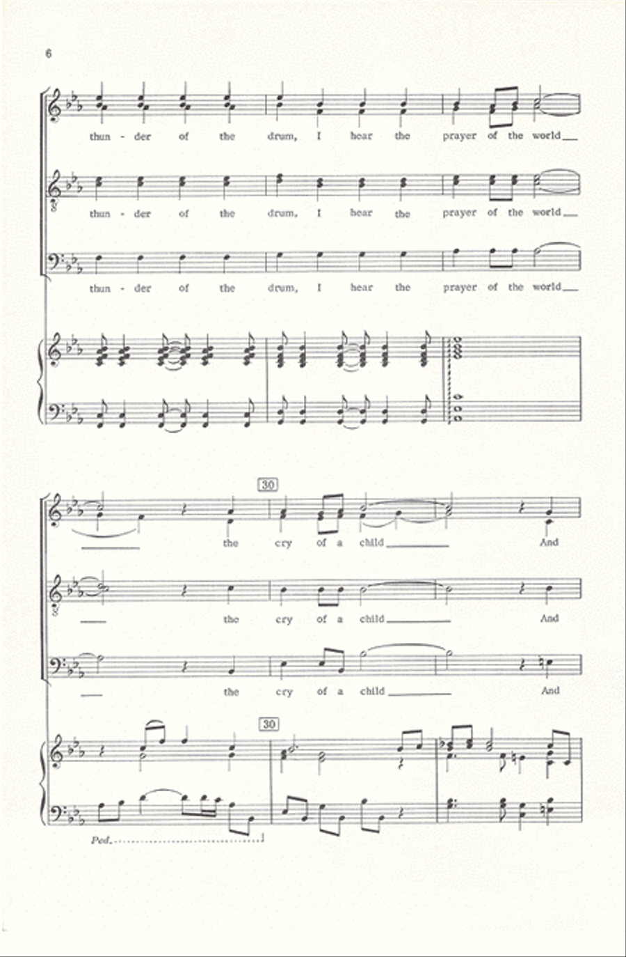 Song of the Dove Divisi scores gallery preview page 6