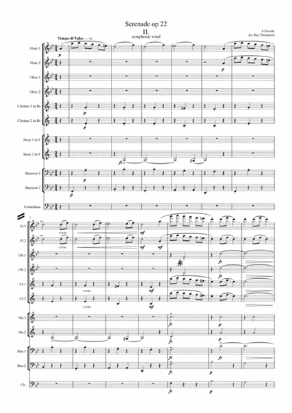 Dvorak: Serenade for Strings Op.22 Mvt. II Waltz - symphonic wind image number null