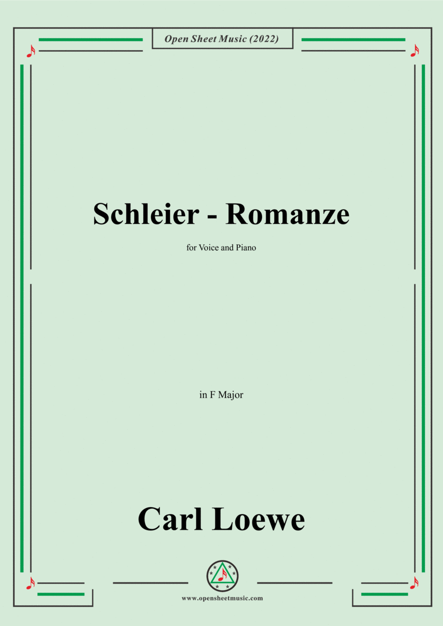 Loewe-Schleier-Romanze,in F Major,for Voice and Piano Voice Solo scores gallery preview page 1