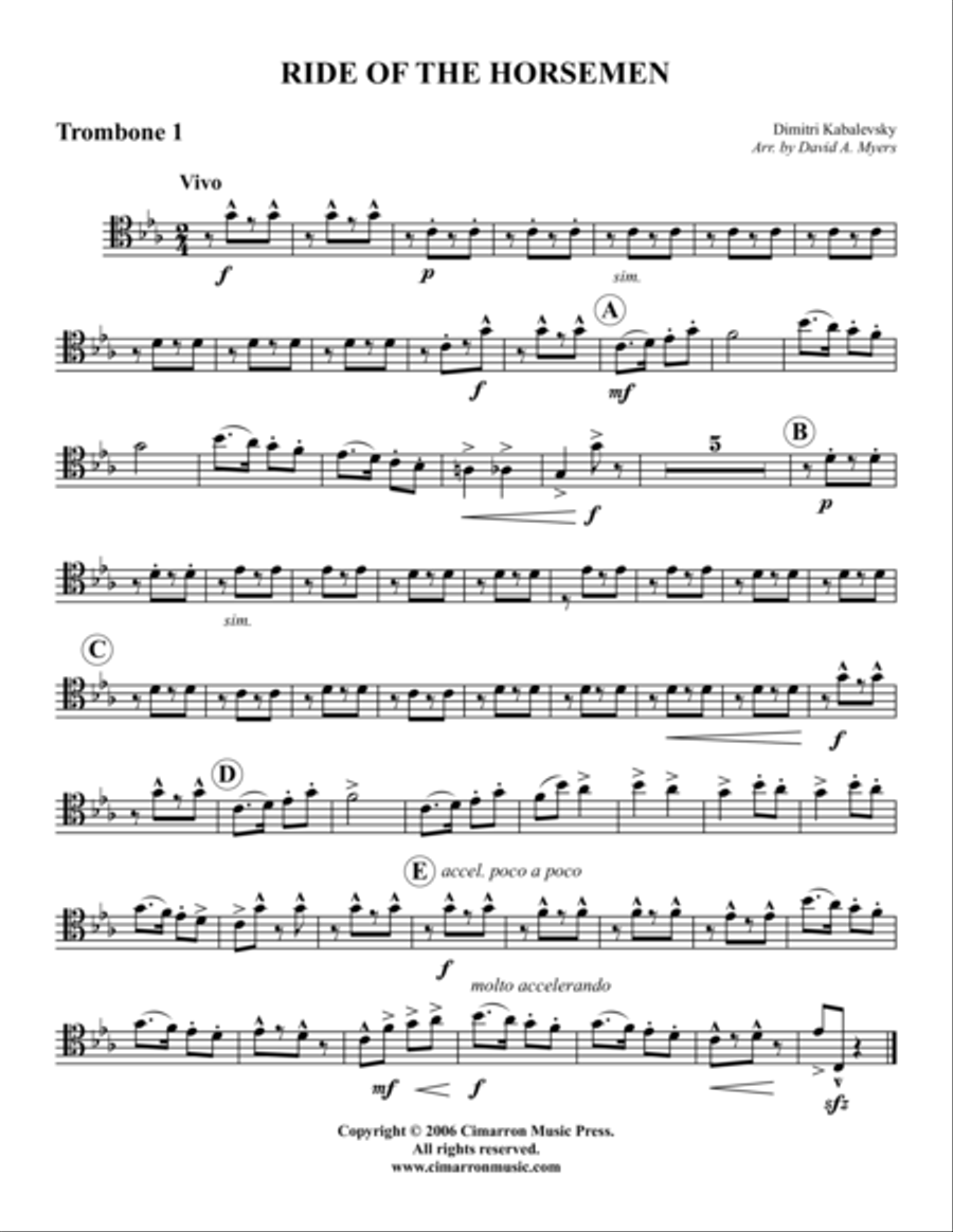 Ride of the Horseman Large Ensemble scores gallery preview page 5