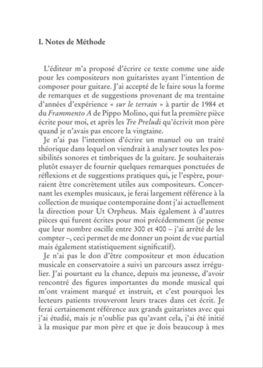 Un guitariste pour les compositeurs. Remarques et suggestions sur la composition pour guitare (+fichiers mp3). Préface de Davide Anzaghi School and Community scores gallery preview page 10