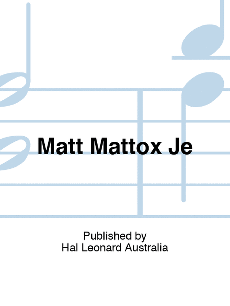 Matt Mattox Je