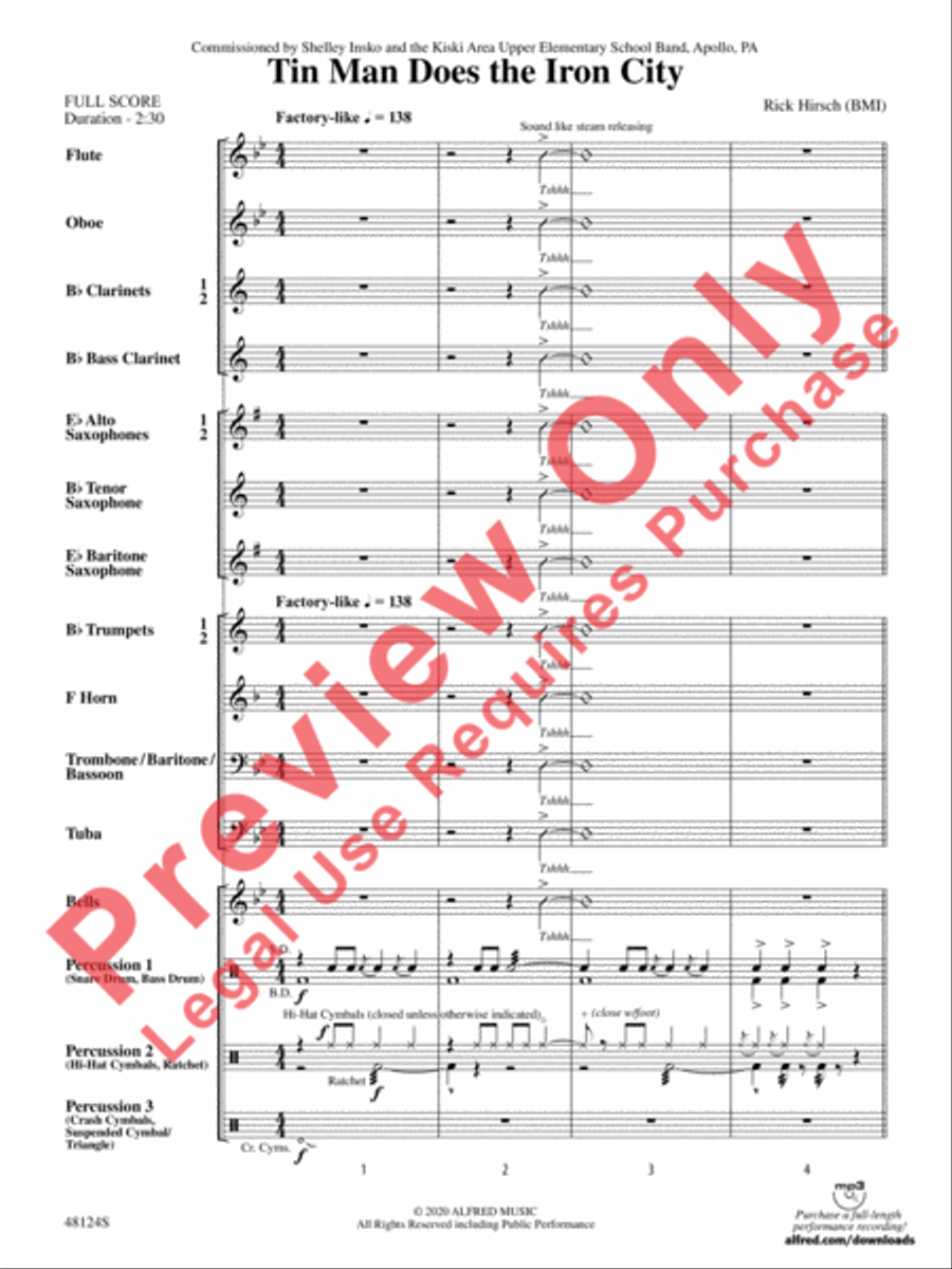 Tin Man Does the Iron City Concert Band scores gallery preview page 3
